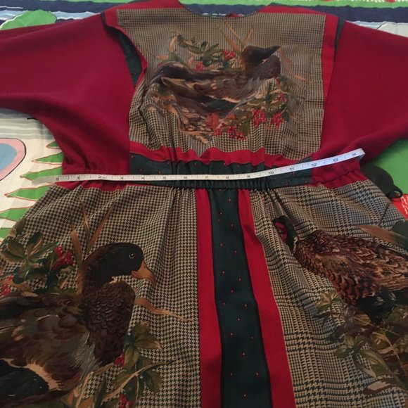 Handmade vintage dress featuring a duck print - Picture 6 of 7